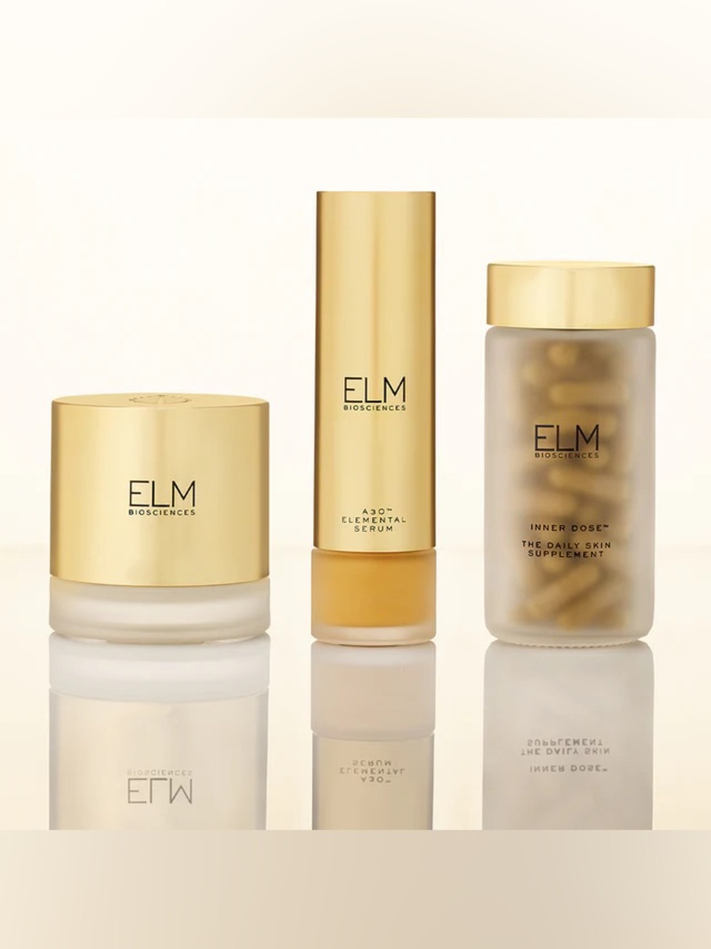 ELM BIOSCIENCES A30 SKIN RENEWAL SET ELEMENTAL SERUM NIGHT CREAM 3pc SET NWT